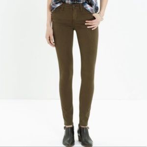 Madewell Dark Green Skinny Skinny Jeans